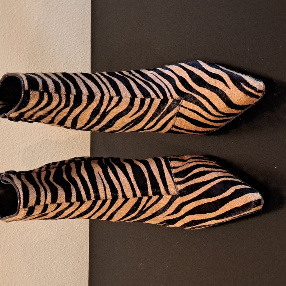 Antonio Melani Hair on Calf tiger print boots.
